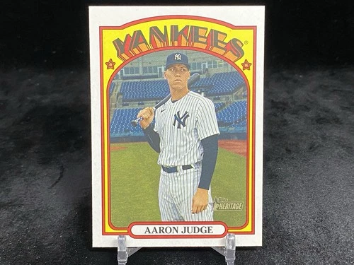 AARON JUDGE 2021 TOPPS HERITAGE #121 BASE CARD / NEW YORK YANKEES