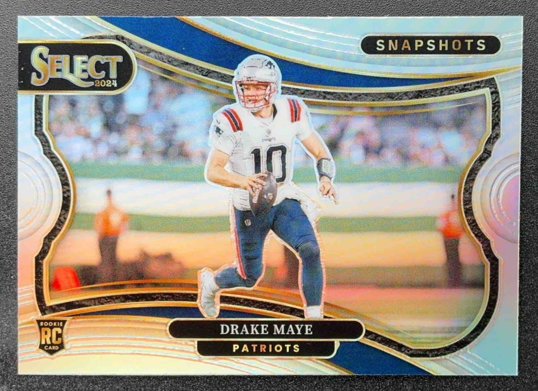 DRAKE MAYE 2024 PANINI SELECT #16 SNAPSHOTS SILVER PRIZM RC PATRIOTS