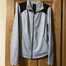 Tek Gear Dry-Tek Full Zip Women  s Athletic Jacket Gray  Black Size L