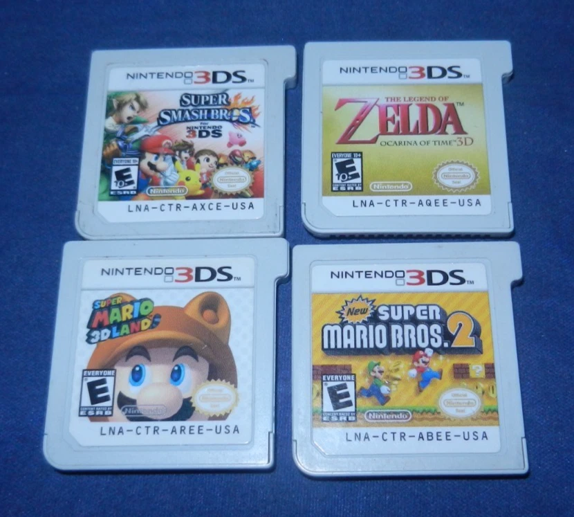 3DS; Zelda Ocarina, Super Mario 3D Land, Super Smash Bros,New Super Mario Bros 2 - Image 2 of 4