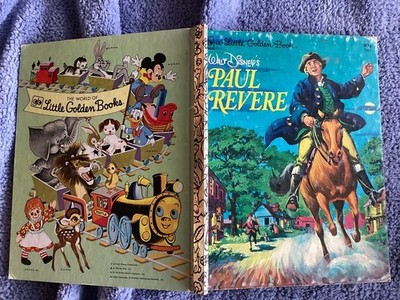 1975 2nd print LITTLE GOLDEN BOOK .49c DISNE'YS PAUL REVERE NO MARKS/TEARS-CLEAN