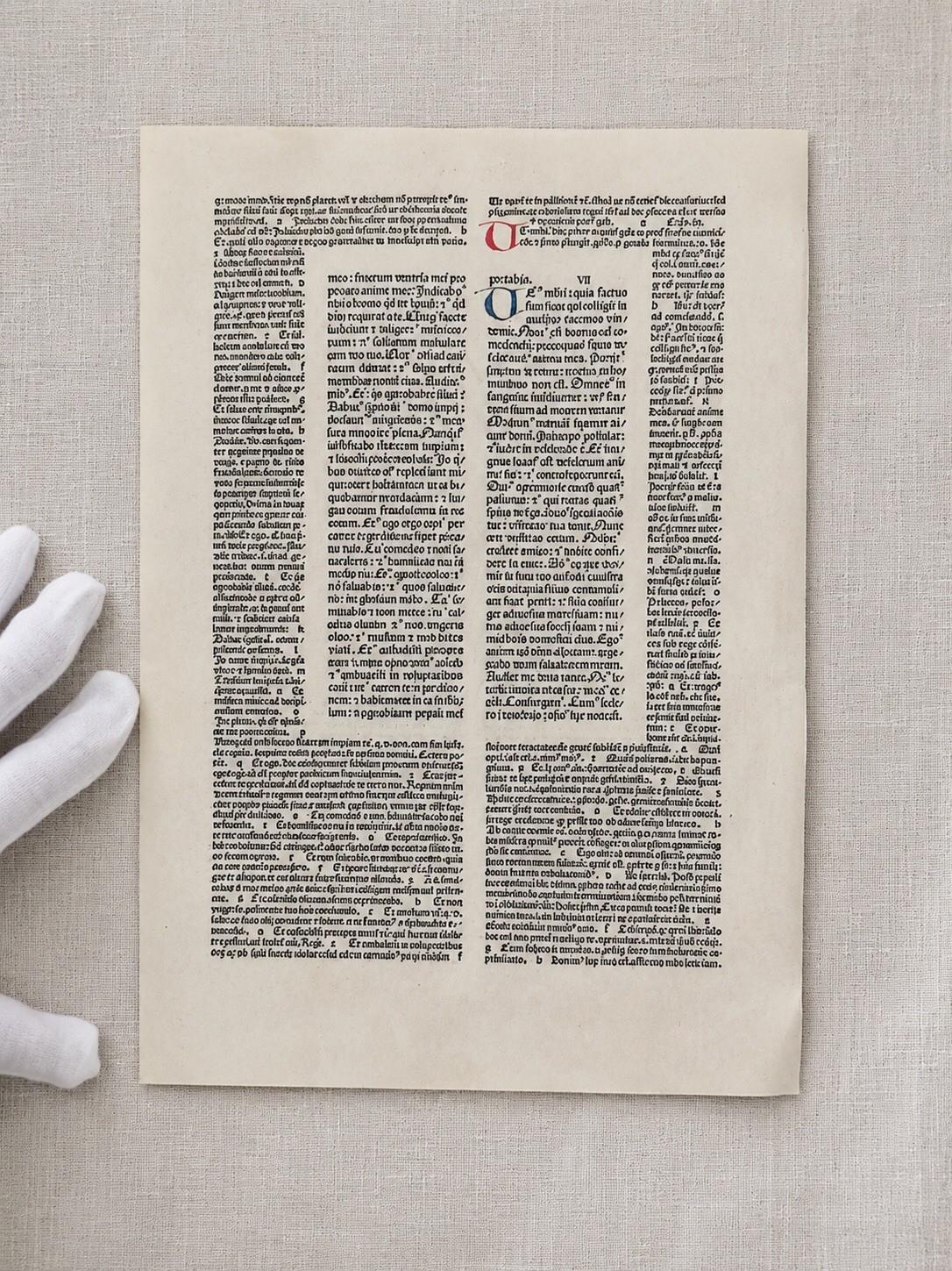 15thC  Latin Vulgate MICHEAS Micah Incunable Gothic Red Blue Rubricated c1490