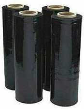 18'' x 1500' 80 Ga 1 Roll Pallet Wrap Stretch Film Hand Shrink Wrap 1500FT Black