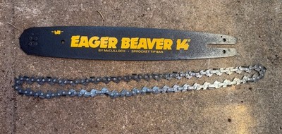 McCulloch 2014 Eager Beaver 2.0 3200 3514 Mac 140 110 Chainsaw 14'' Bar & Chain 