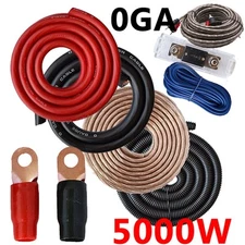 5000W 0 Gauge Car Power Amplifier Wiring Install Kit Subwoofer AMP RCA Cable Sub