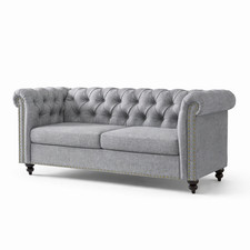 Mcc direct Large 2 seater Chesterfield Style Button back Sofa, Width 186cm