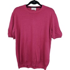 Peter Hahn Tasmanian Wool Gr. 22 Lila Strick Kurzarm Oberteil Smart Sweater