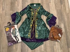 New Disney Hocus Pocus Girls XL Winifred Sanderson Costume Spirit Halloween Wig