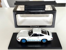 AUTOart Porsche 911 Carrera RS 2.7 White/Blue Ducktail 1973 78052 1:18 RARE