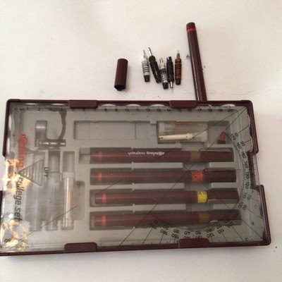 Rotring Isograph 2000 College set 4 technical pens set & parts, spares & repairs