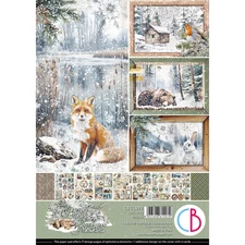 Ciao Bella FOREST TALES A4 Creative Pad 9/pkg Ephemera Cards Tags Journal