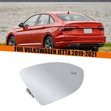 Right Passenger Side Heated W Blind Spot Mirror Glass Rh For Vw Jetta 2019-21