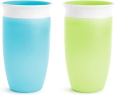 Sippy Cups for Toddlers 1-3, Spill Proof Miracle 360 Cup, 10 Ounce, 2 Pack, G...