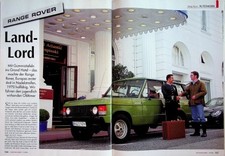 Oldtimer Markt 3003) Range Rover 3.5 V8 mit 135PS in einer seltenen Vorstellung