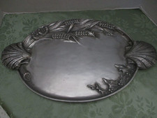 Vtg. Arthur Court Tray with Wheat and Shell Design 20" X 12" 1976