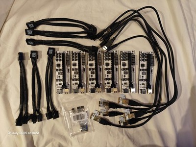 GPURISERS - GPU Riser Kit / Hochwertig / 8-PIN Stromkabel - x6 - NEU