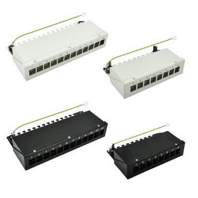 ProfiPatch Patchpanel Leergehäuse Verteiler Aufputz für Keystone Module RJ45 LAN