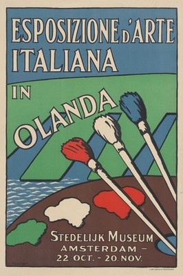   Esposizione D'Arte Italiana in Olanda Poster - 1920s Retro Decor - 24x36  -