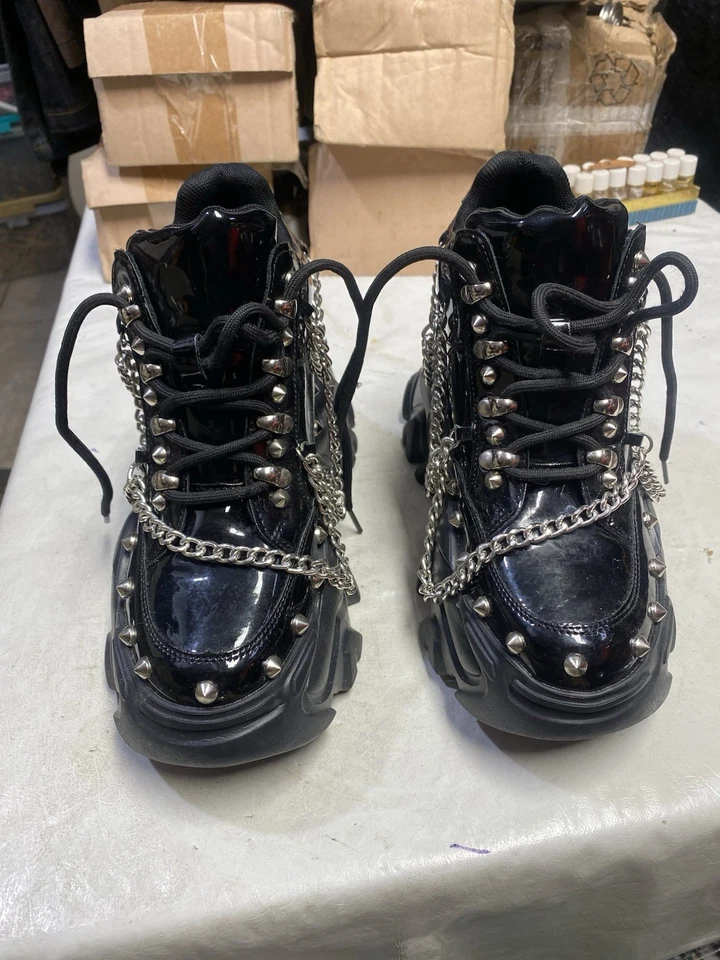 Tênis Feminino Anthony Wang Romã 01 Parafuso Prisioneiro Acorrentado Preto Tamanho 8 Bom! - Imagem 3 de 4