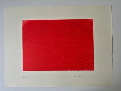 Arnulf Rainer Rote Welle 2017 Radierung handsigniert Auflage 25 Stück nummeriert - Bild 1 von 3