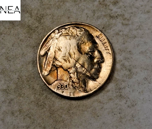 1930-S Buffalo Nickel Lamination Error ~ Extra Fine XF/EF ~ ZB290