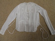 Girl's vintage handmade white blouse 1920's, no size marked