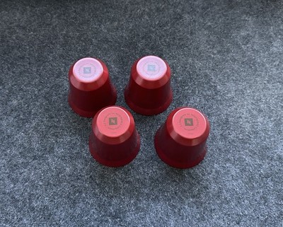 4x Nespresso Pixie Becher Decaffeinato rot Gläser Espresso sehr guter Zustand so