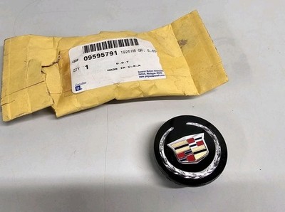 GENUINE GM 9595791 Center Cap Multi-Colored Tri-Shield Emblem 2006-15 Cadillac