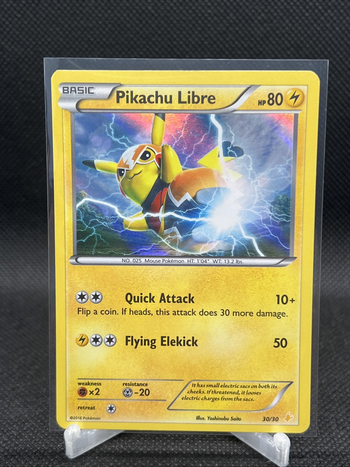 Pikachu Libre 30/30 Holo XY Trainer Kit: Pikachu Libre & Suicune Pokemon Holo