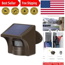 Pro 3 Driveway Alarm with Phone App,1/2 Mile Long Range Solar Wireless Drivew...
