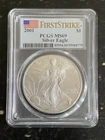 2001 American Silver Eagle PCGS MS69 First Strike