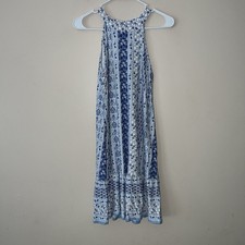 LOFT Women’s Sleeveless Blue & White Dress Size Small