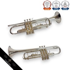 Yamaha Trumpet YTR3335S Silver Brass Bell Excellent Condition Music Instrument