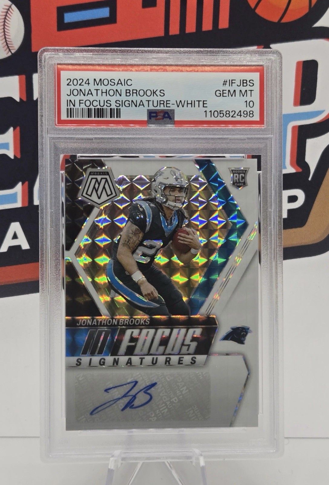 Jonathon Brooks Panini Mosaic in Focus Signatures #IFJBS White