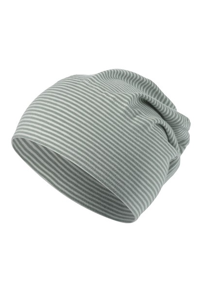 Sterntaler Gots Bio Beanie Ringel BabymüTze Gestreift Unisex SteingrüN Gr. 41-image