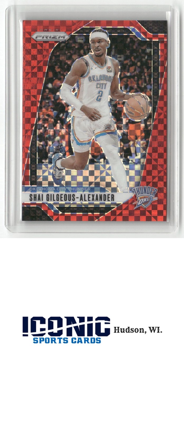 2024-25 Panini Prizm #113 Shai Gilgeous-Alexander Prizms Red Power #/75