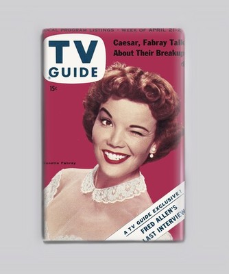 Nanette Fabray Wink TV Guide 1956 - 2''x3'' Fridge MAGNET