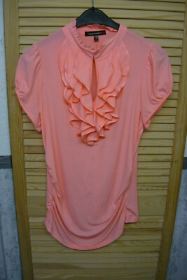 Schickes Heart Soul Plus Damen Shirt mit Rüschen ~ lachsfarben Gr. 1 X