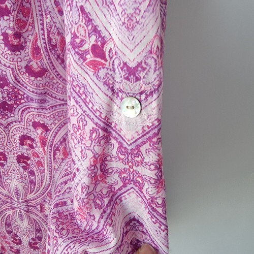 Foxcroft women's wrinkle free shirts size 18W button front paisley Floral print - 第 7/9 張圖片