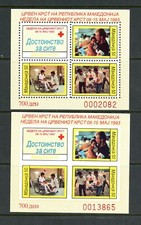 O908 Macedonia 1993 Red Cross - Perf & Imperf sheets MNH