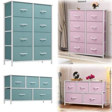 5/8 Drawer Dresser Fabric Chest Tower Storage Organizer  Bedroom Nightstand
