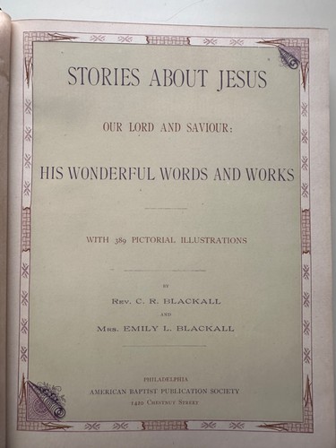 1890 1st Edition Stories About Jesus Our Lord & Savior American Baptist Society - Picture 8 of 15
