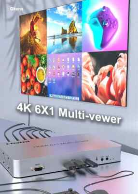 4K 60Hz 1080P 6x1 HDMI Multiviewer 4x1 Multi-viewer Seamless Switch Zoom in Out