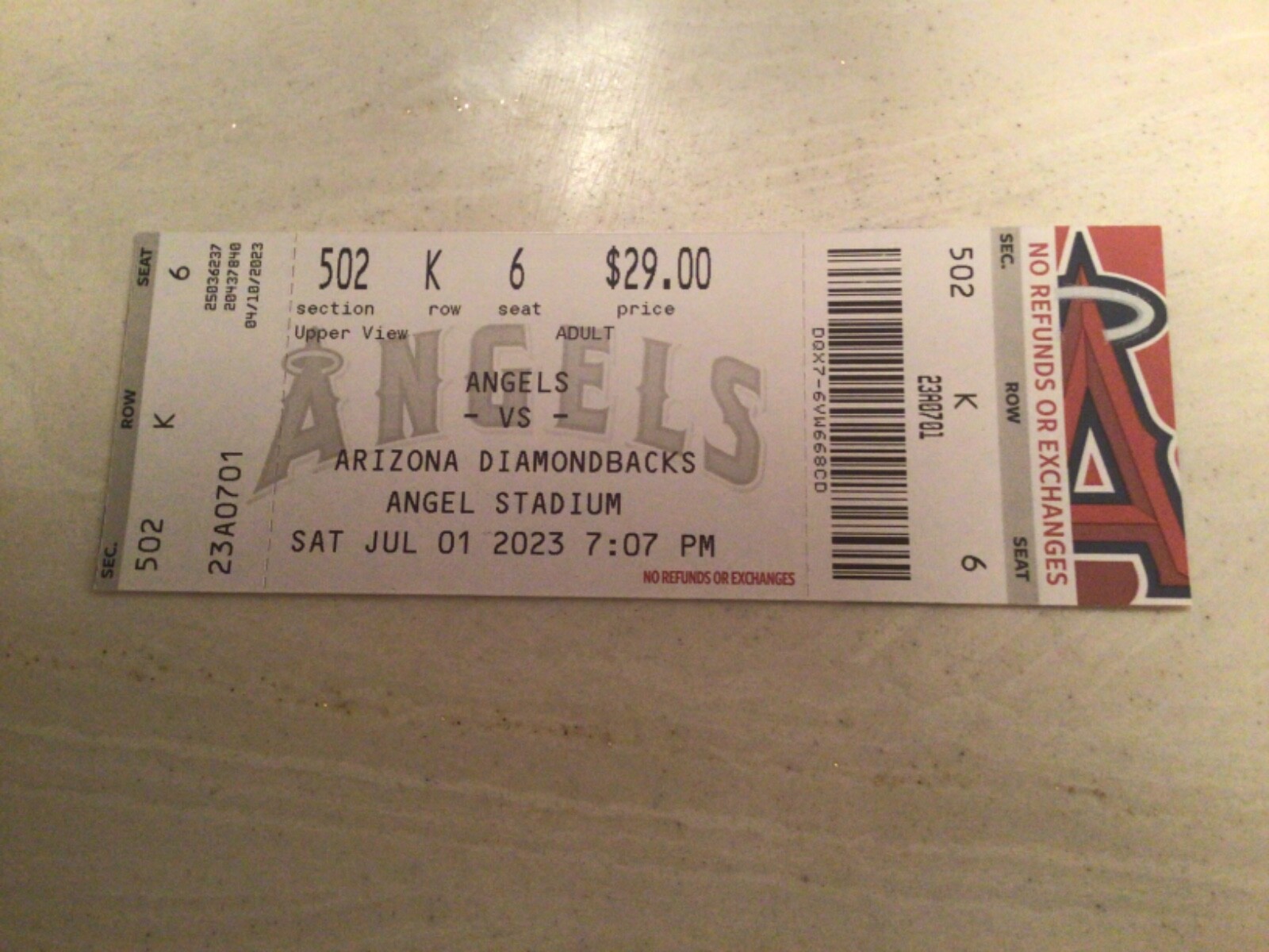 ARIZONA DIAMONDBACKS 7/1/2023 TICKET STUB WORLD SERIES SEASON eBay