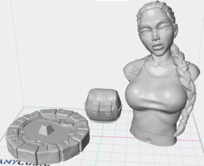 Lara Croft Tomb Raider - 4 Inches/10 cm - 3d Print - Unpainted - Top cow Comics