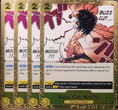 One Piece TCG - 4er Playset - OP03-119 Buzz Cut Mochi R/EN/NM
