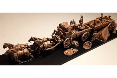 15mm Fantasy Entertainment Wagon with Horse Type 1 & Spoked Wheels (Large)