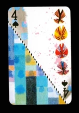 Transformation playing card Christian Lacroix 4 of Spades Q70a