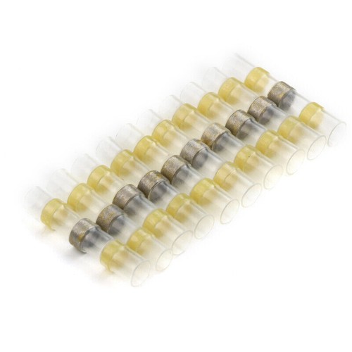 Solder Seal Sleeve Heat Shrink Wire Connectors 12-10 AWG Yellow Terminals 100PCS - Picture 7 of 11