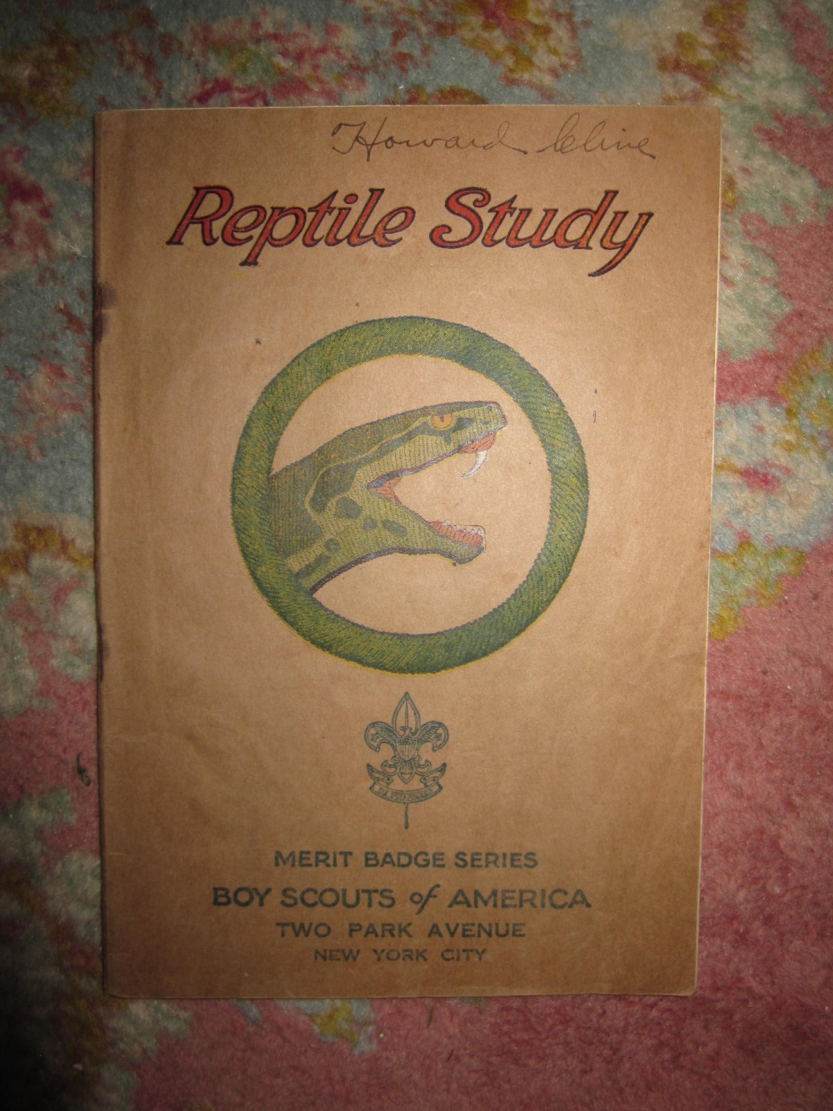 Vtg PB book, Reptile Study, Boy Scouts of America Merit Badge Series